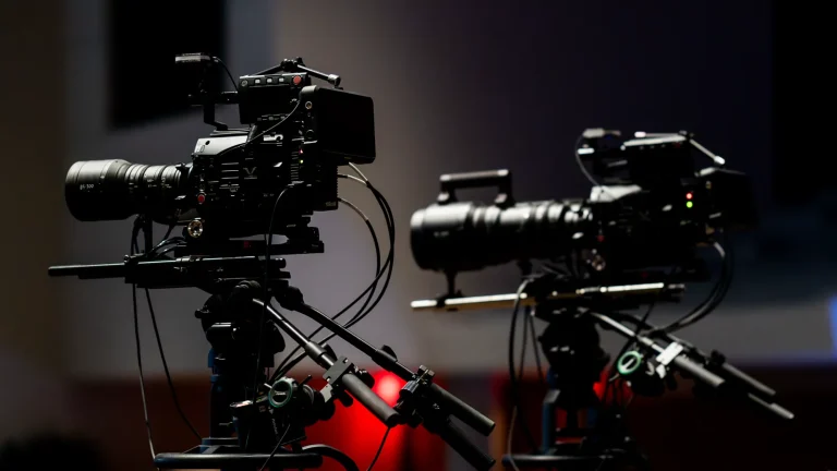 Studio and camera environment illustrating live casino stream information