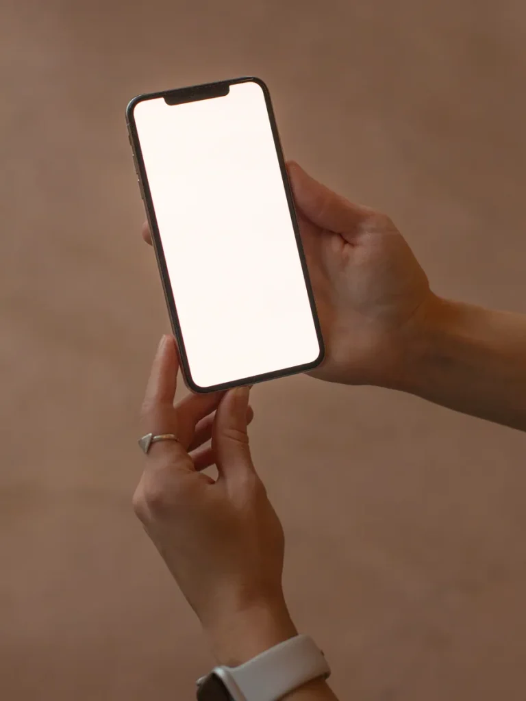 Blank smartphone used for mobile source and permission checks